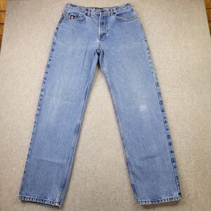Chaps Ralph Lauren Straight Leg Jeans Mens 32x34 Blue Light Wash Denim